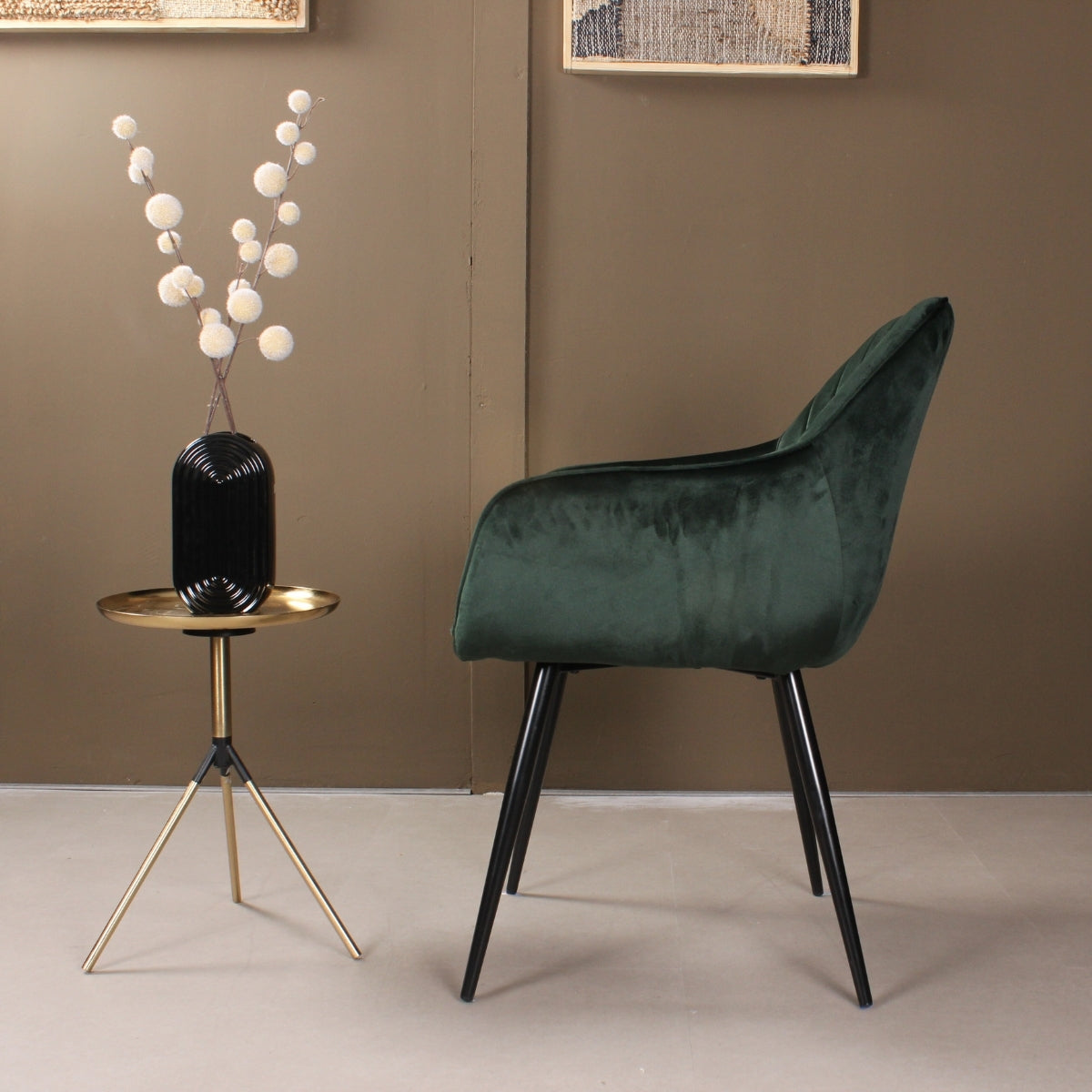DS4U - Gaby armstoel velvet groen