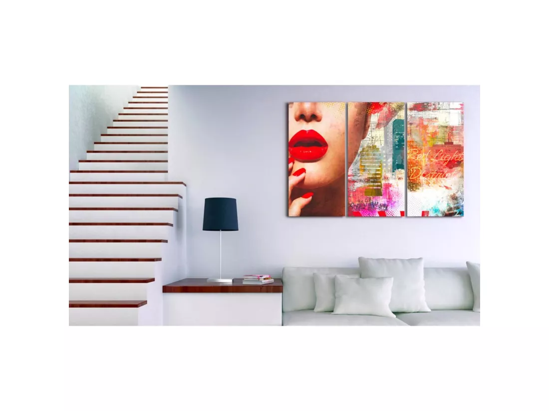 Tableau quartier rouge - 90 x 60 cm