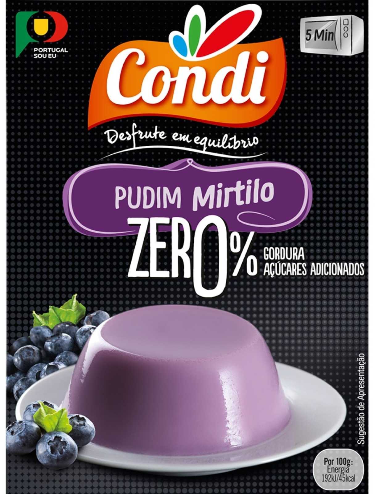 Pudim de mirtilo Condi Zero 22g