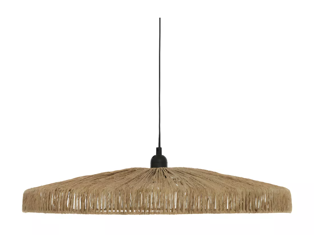 Luminaire Suspension en métal et jute Beige 58 cm