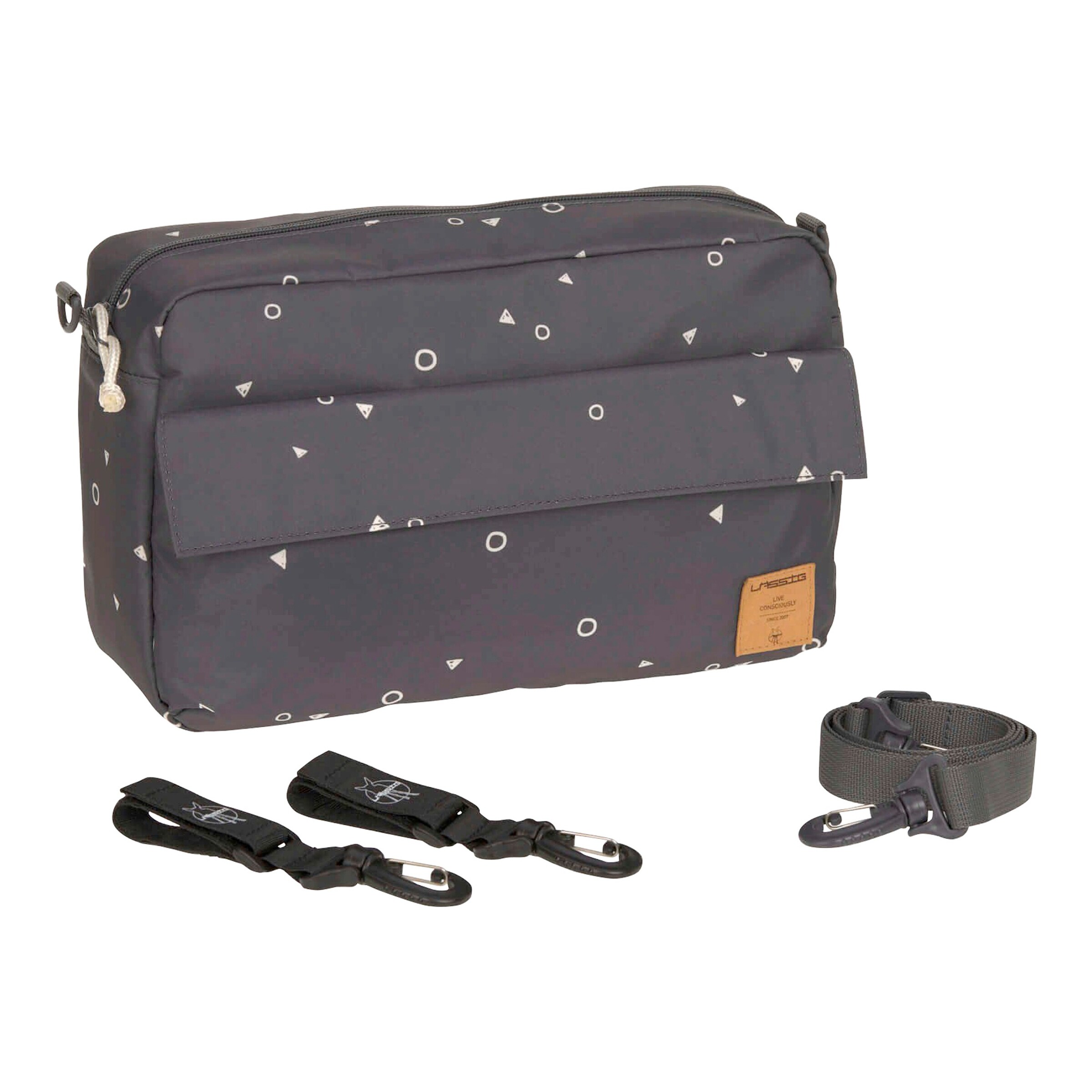 Lässig Organizer Bag für Kinderwagen, Sportwagen, Buggy anthrazit