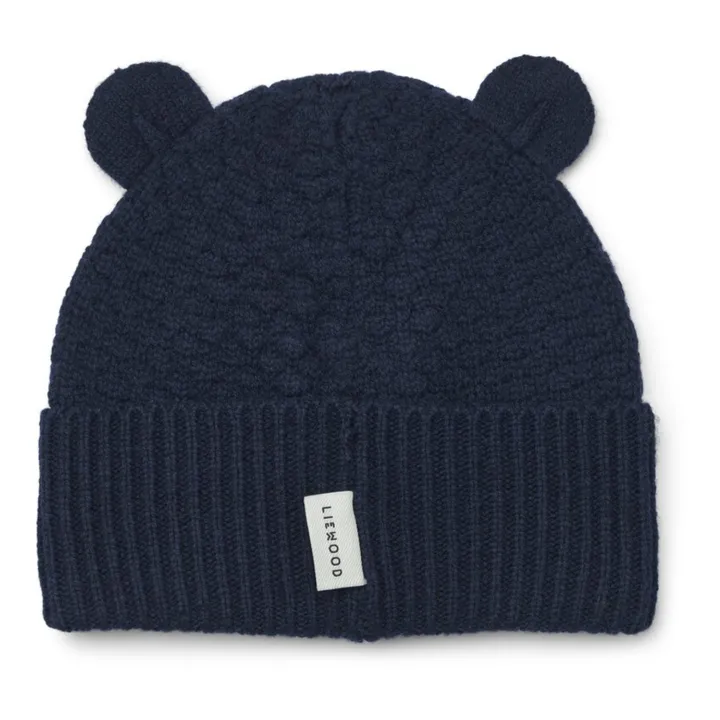Liewood Bonnet Chat Mérinos Miller | Bleu marine