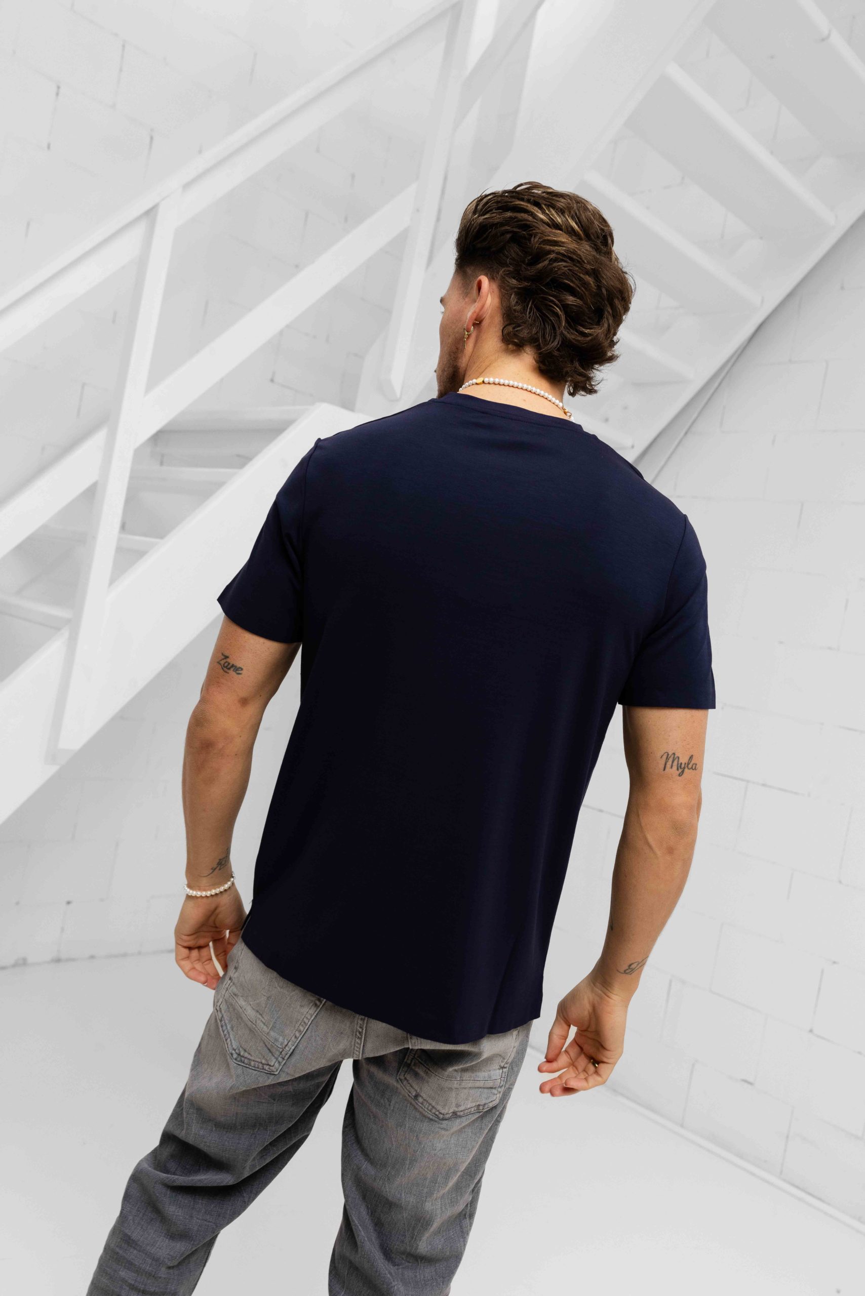 Dadado Bari T-Shirt Heren Donkerblauw