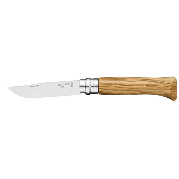 Plumier couteau pliant bois d'olivier N°8 lame inox 8,5 cm Opinel