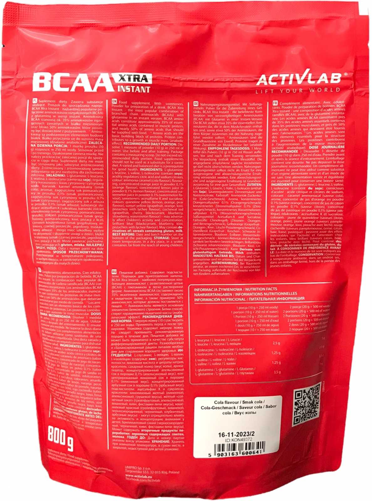 Activlab BCAA Xtra 500g