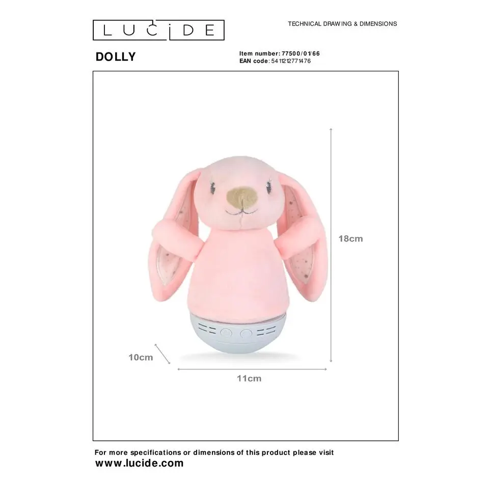Lucide DOLLY Tafellamp - Roze