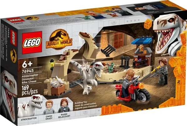 LEGO Jurassic World 76945 Atrociraptor-dinosaur: motorcykeljagt
