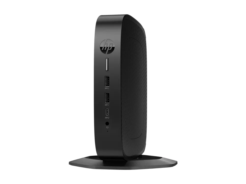 HP Elite t655 - Tynd klient - SFF 1 x Ryzen Embedded R2314 / op til 3.5 GHz - RAM 8 GB - flash 64 GB - eMMC - Radeon Graphics - Gigabit Ethernet - Win 10 IoT Enterprise - skærm: ingen