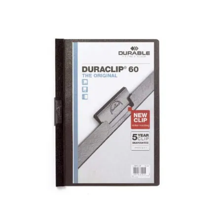 Durable 223801 - Klemm-Mappe DURACLIP, A4, schwarz, 5 Stück
