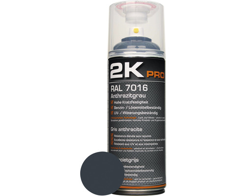 2K PRO glansspuitverf RAL7016 antracietgrijs 400 ml