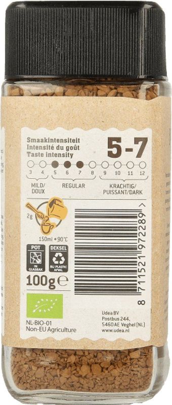 Biocafe - Instant Koffie Bio - 100% Arabica - Mild en Aromatisch
