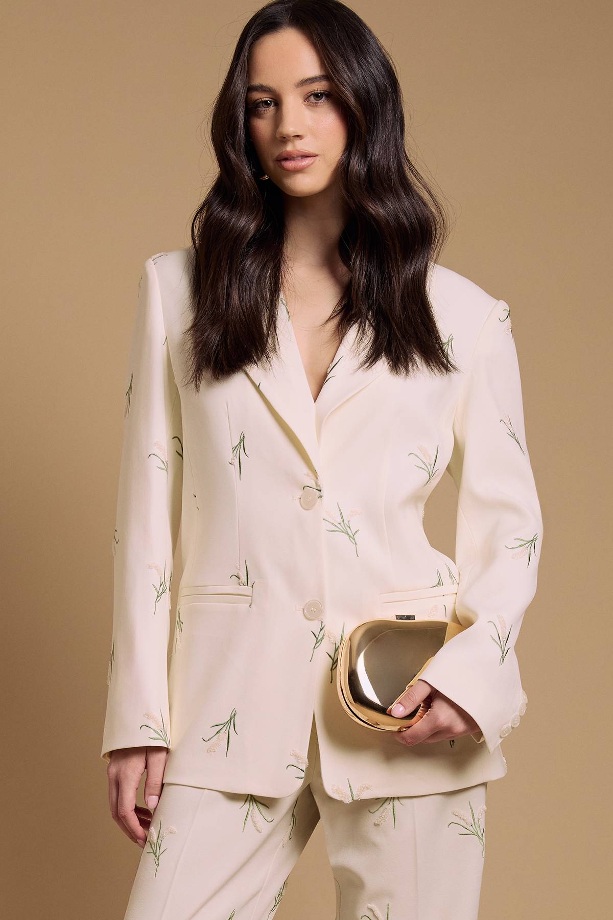 Oasis Blazer Ajusté à Broderie Florale