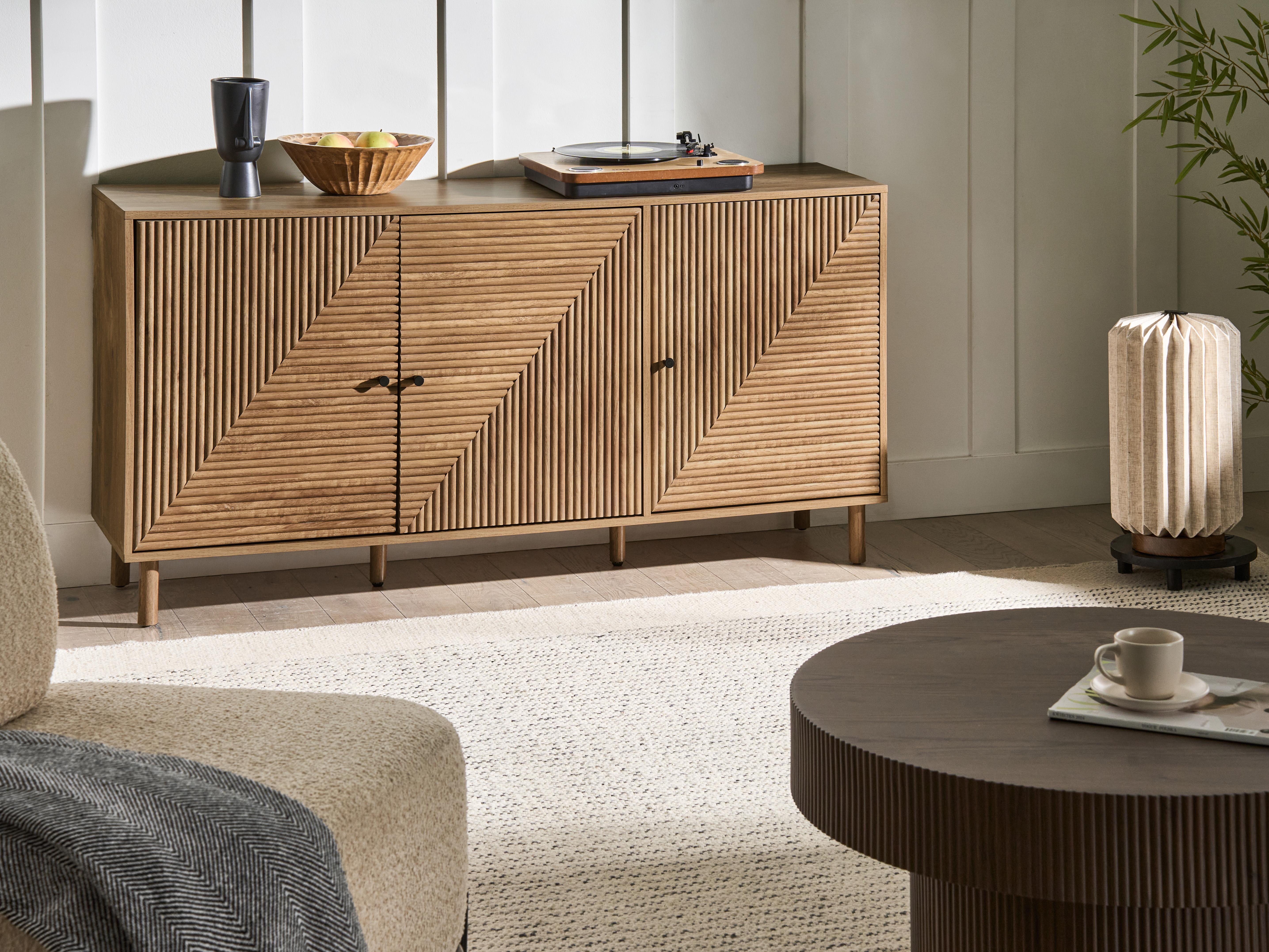 Dressoir met 3 deuren RONGE Lichtbruin
