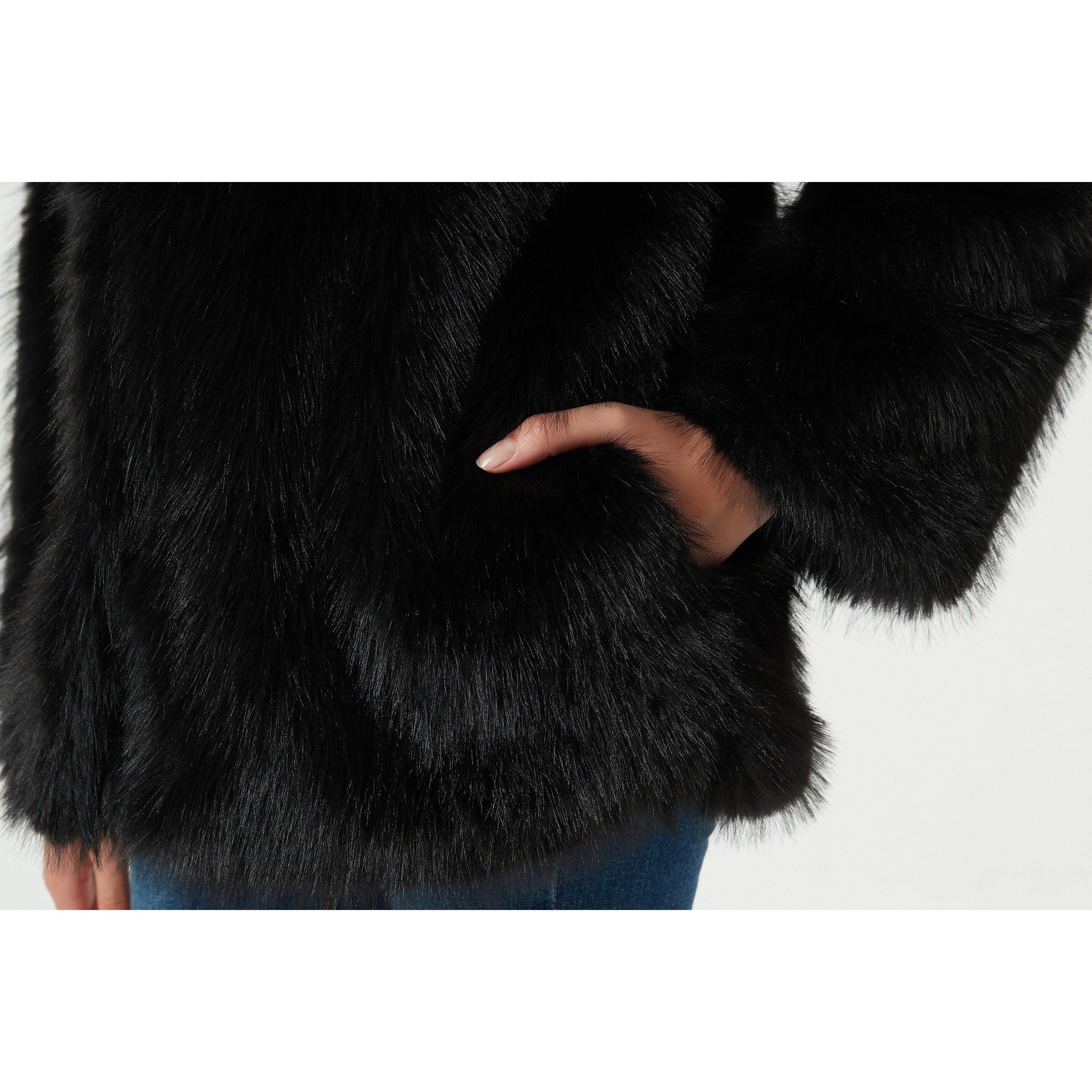Be You B Faux Fur Fluffy Coat