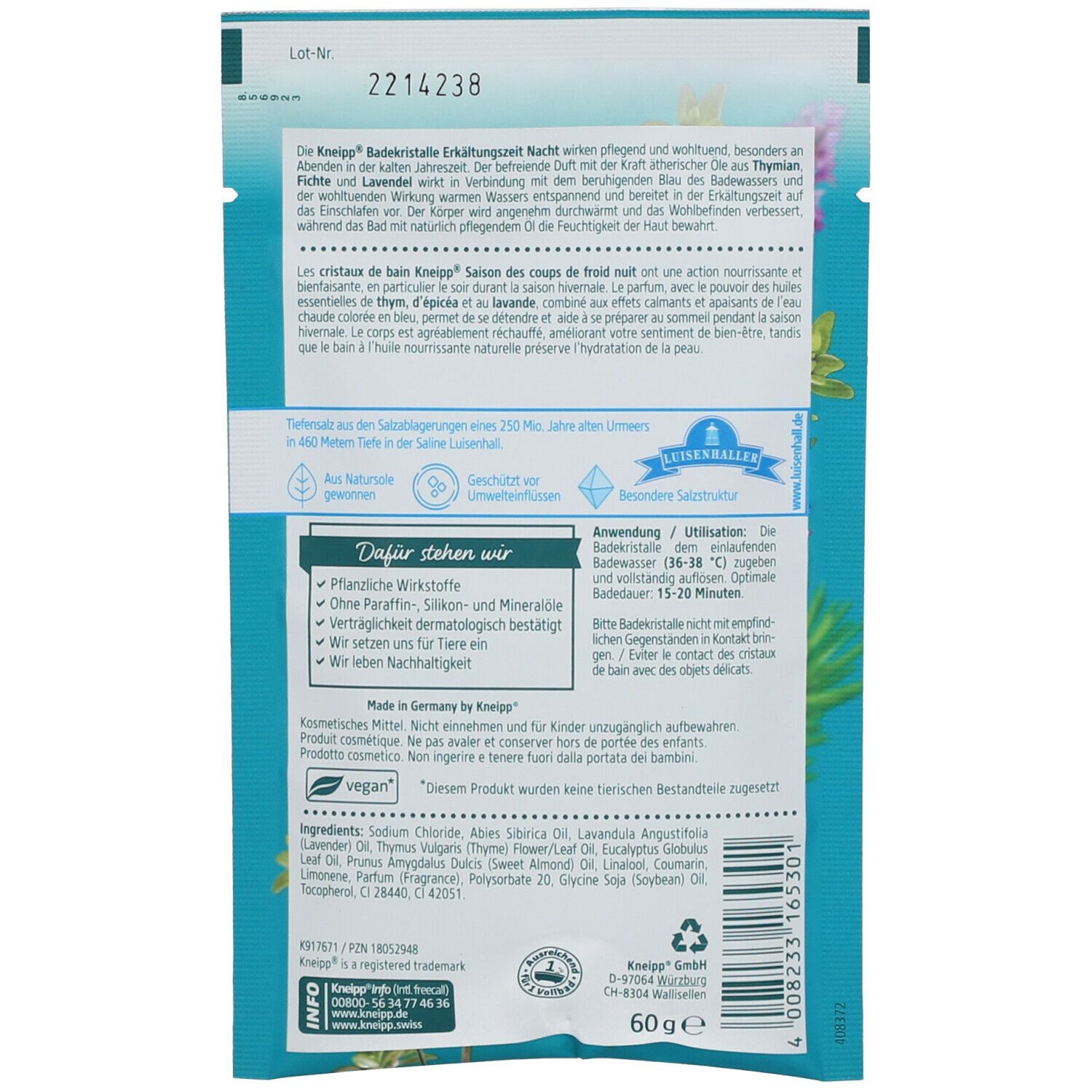 Kneipp® Badekristalle ERKÄLTUNGSZEIT NACHT