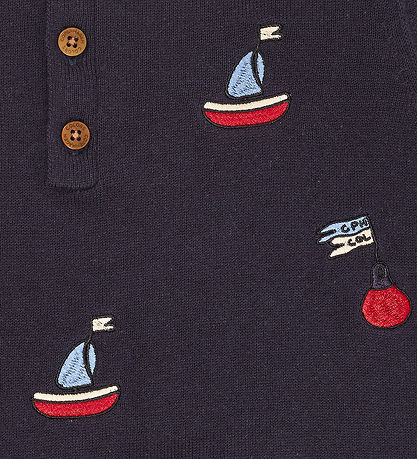 Copenhagen Colors Polo - Strick - Navy/Cream Kamm