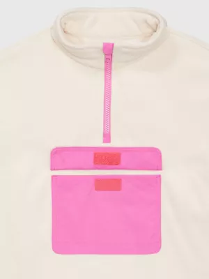 Vestido adaptável com meio zíper e blocos de cores