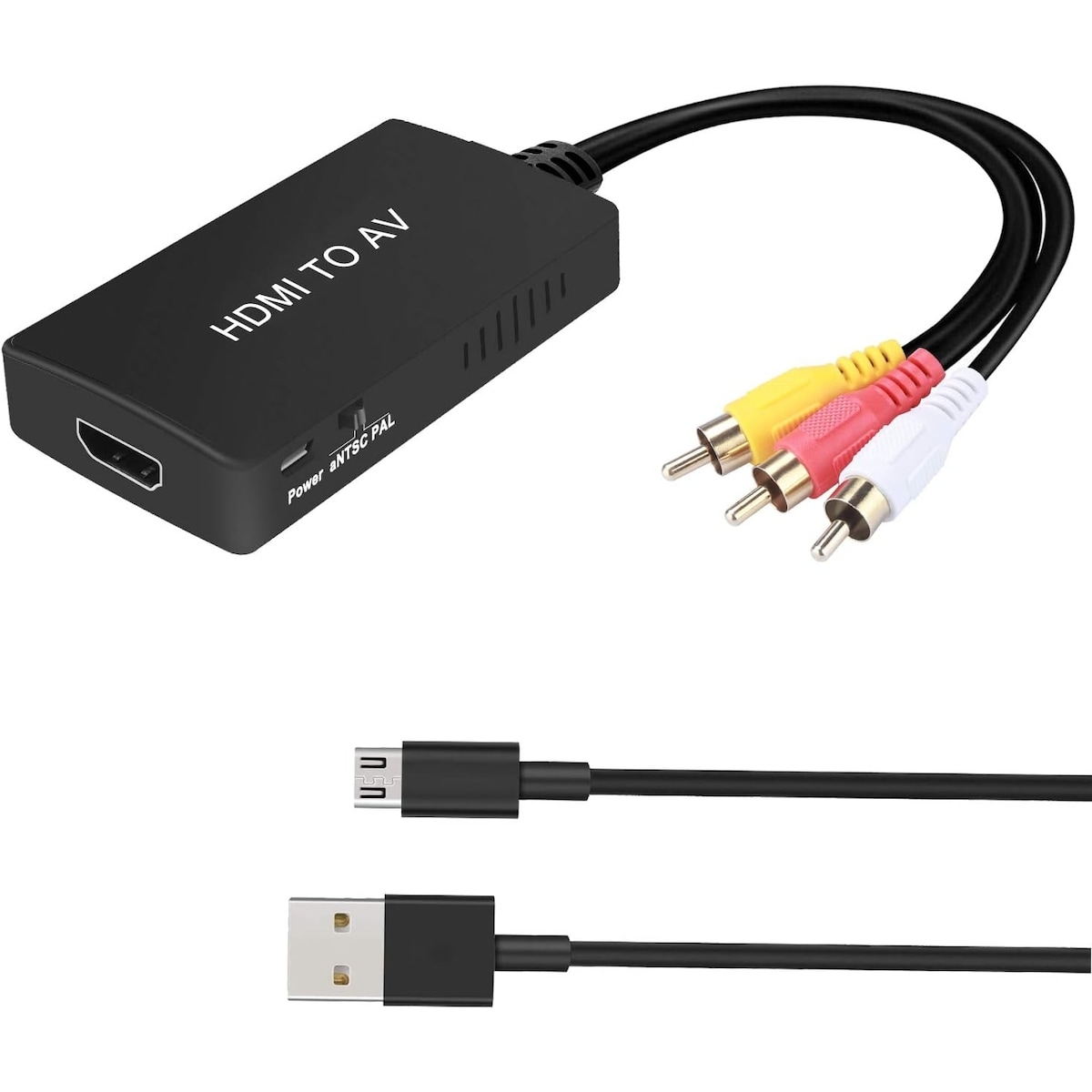 NÖRDIC HDMI til 3xrca CVBS kompositt videoadapter med lyd, oppløsning på opptil 1080p 1M