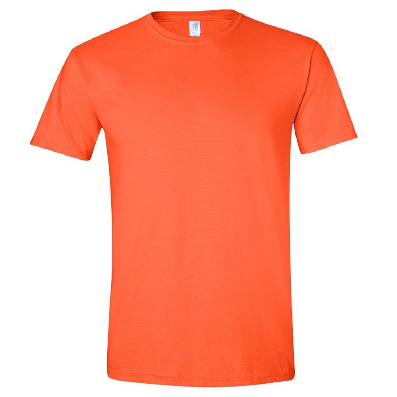 Camiseta básica de manga curta macia, 100% algodão grosso, Gildan