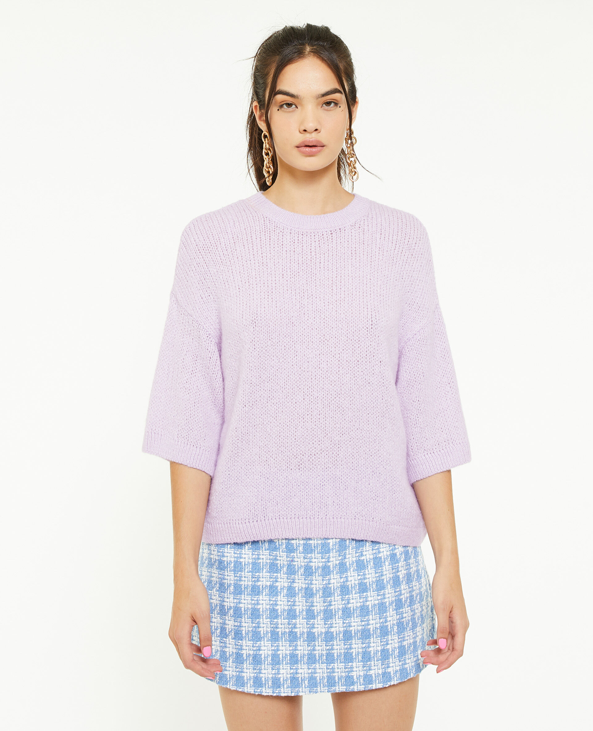Pull manches courtes - Lilas