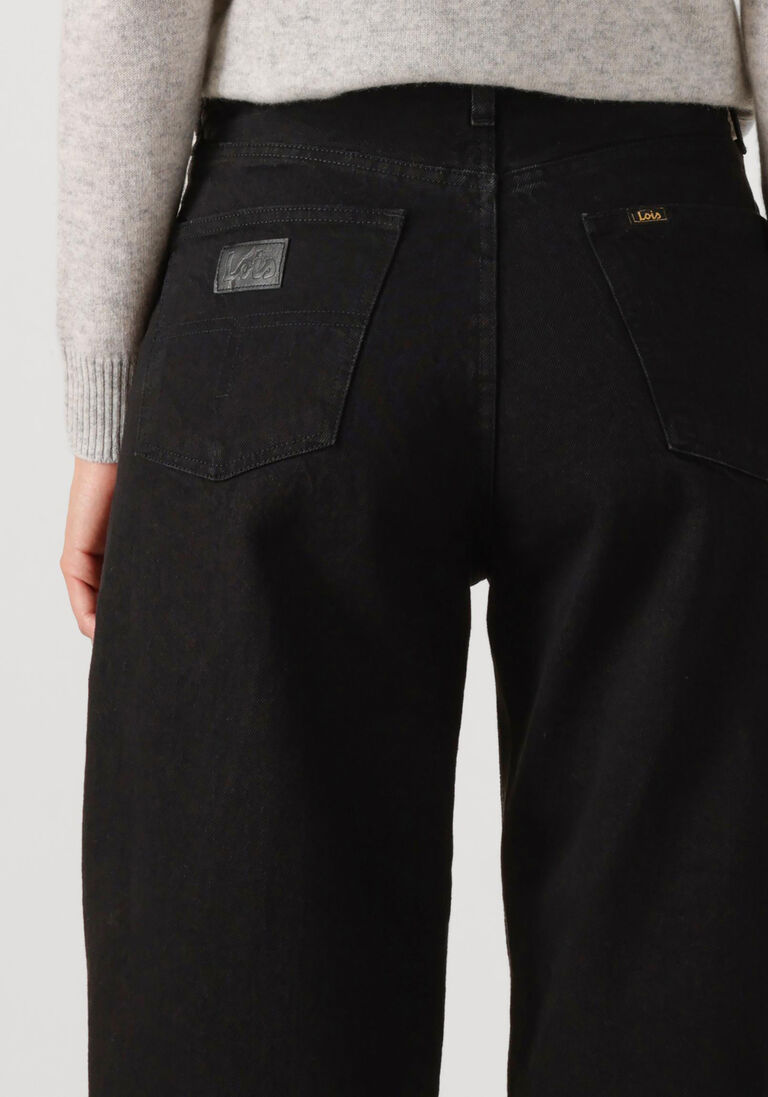 zwarte lois jeans wide jeans skater loose