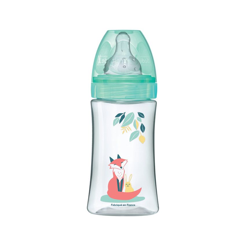 Biberon anti-colique Initiation+ 270ml 0-6 mois - Vert Valentin - Ecru