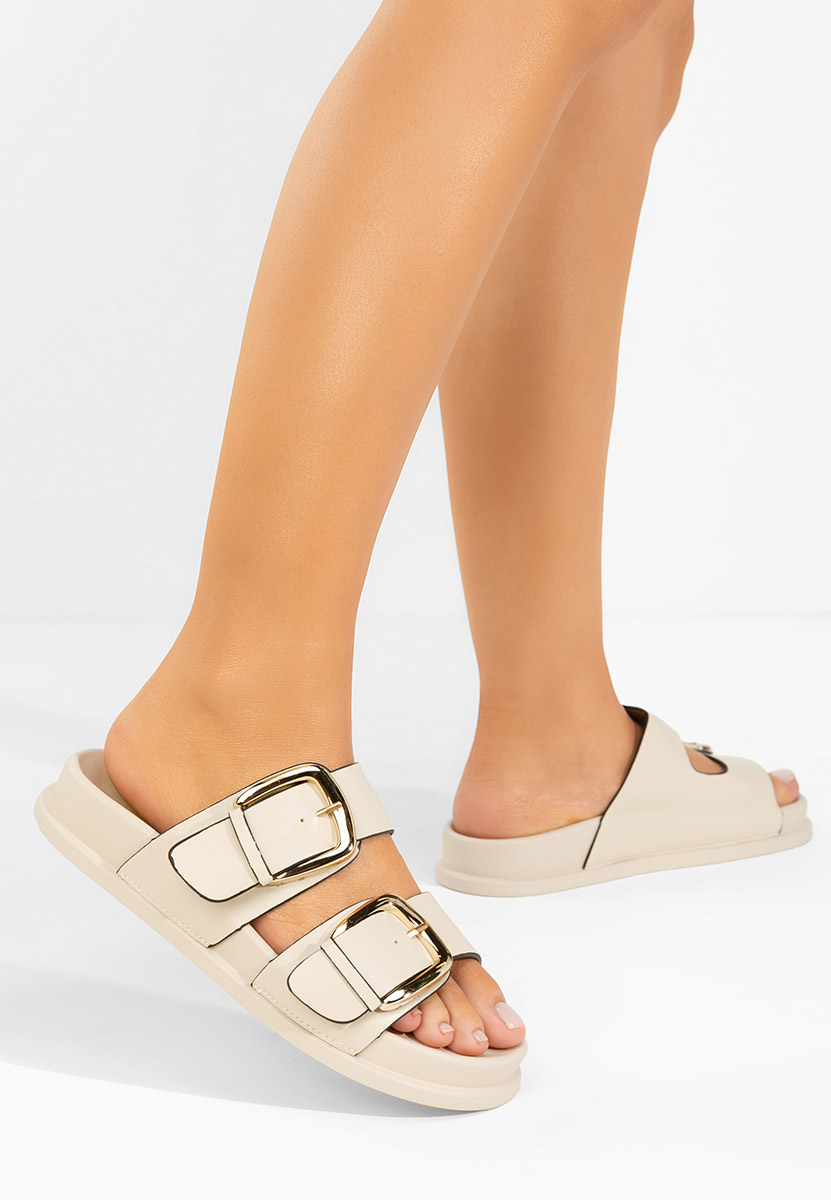 Mules femme beige Teodia