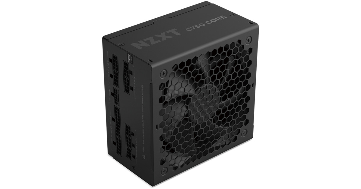 NZXTC750 Gold Core modulaire 750 watt voeding   (Zwart, 1x 12V-2x6, 2x PCIe)