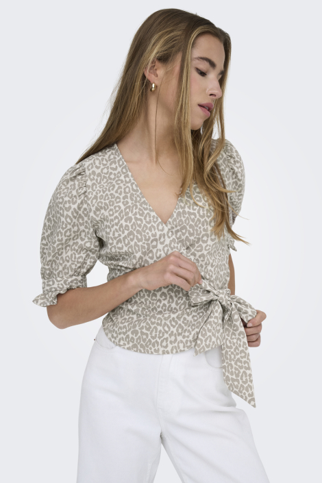 Only grijze dames blouse