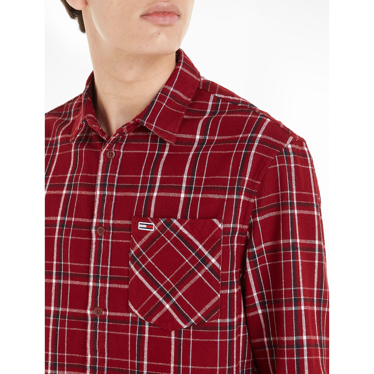 TOMMY JEANS<br>Camisa reta xadrez