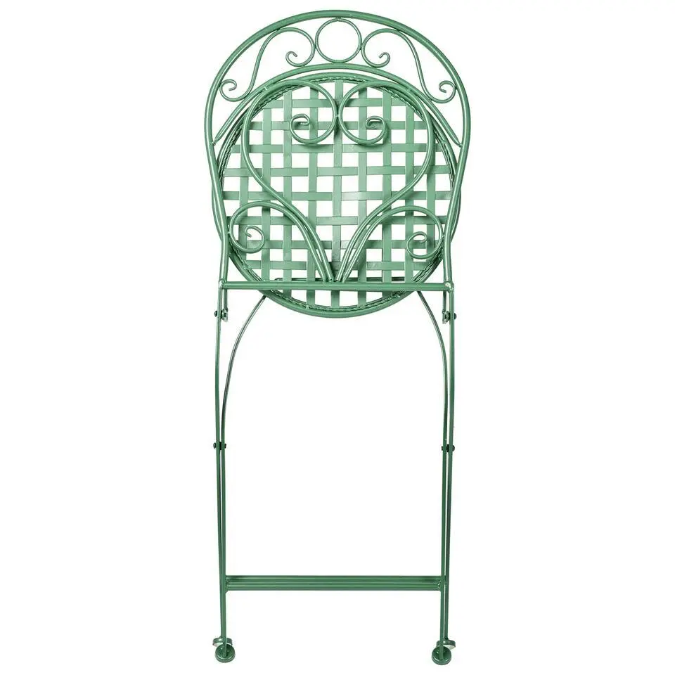 ALBINIA - Tuinstoel set van 2 - Groen - Metaal