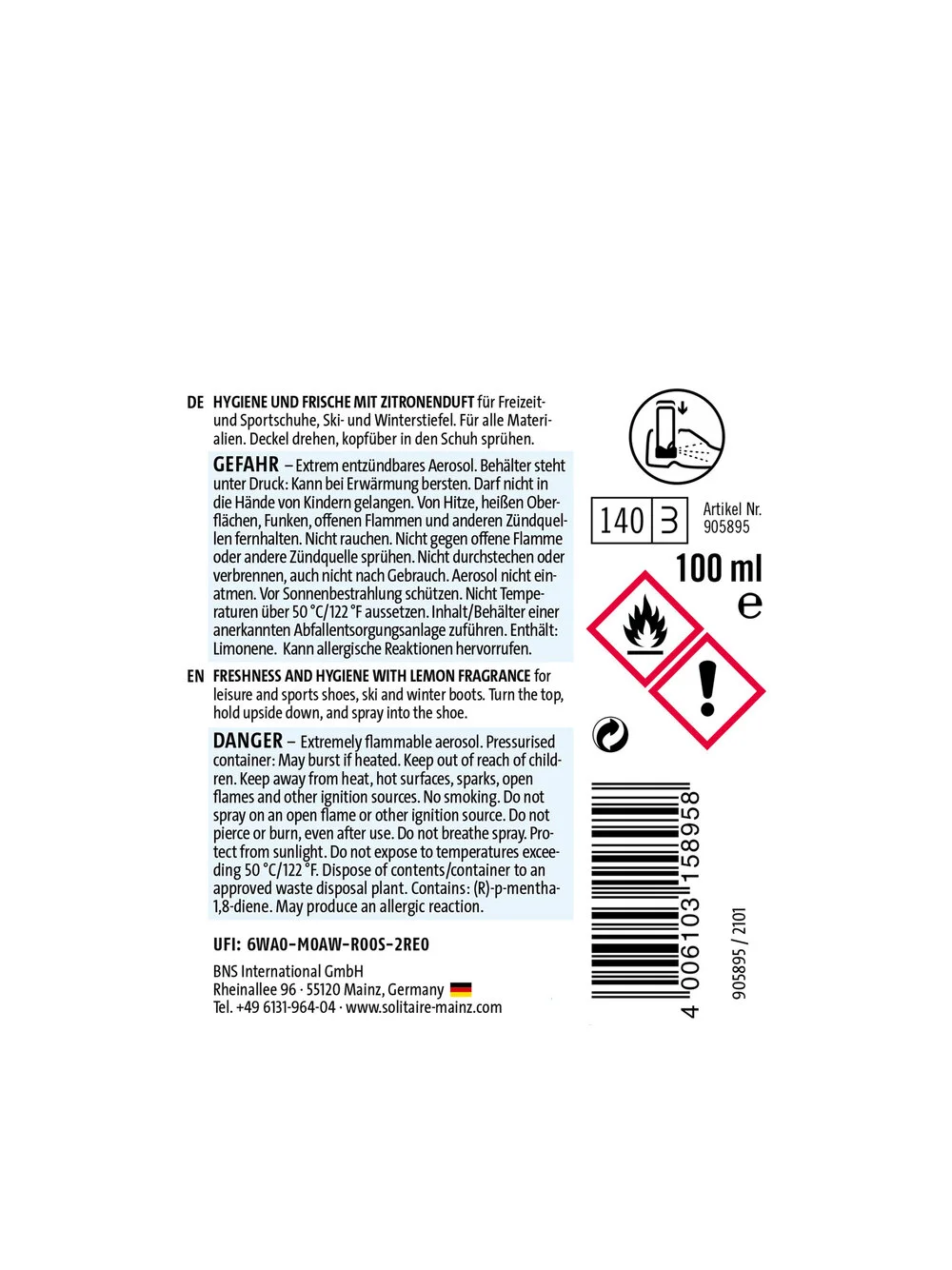 Sneaker Fresh 100 ml