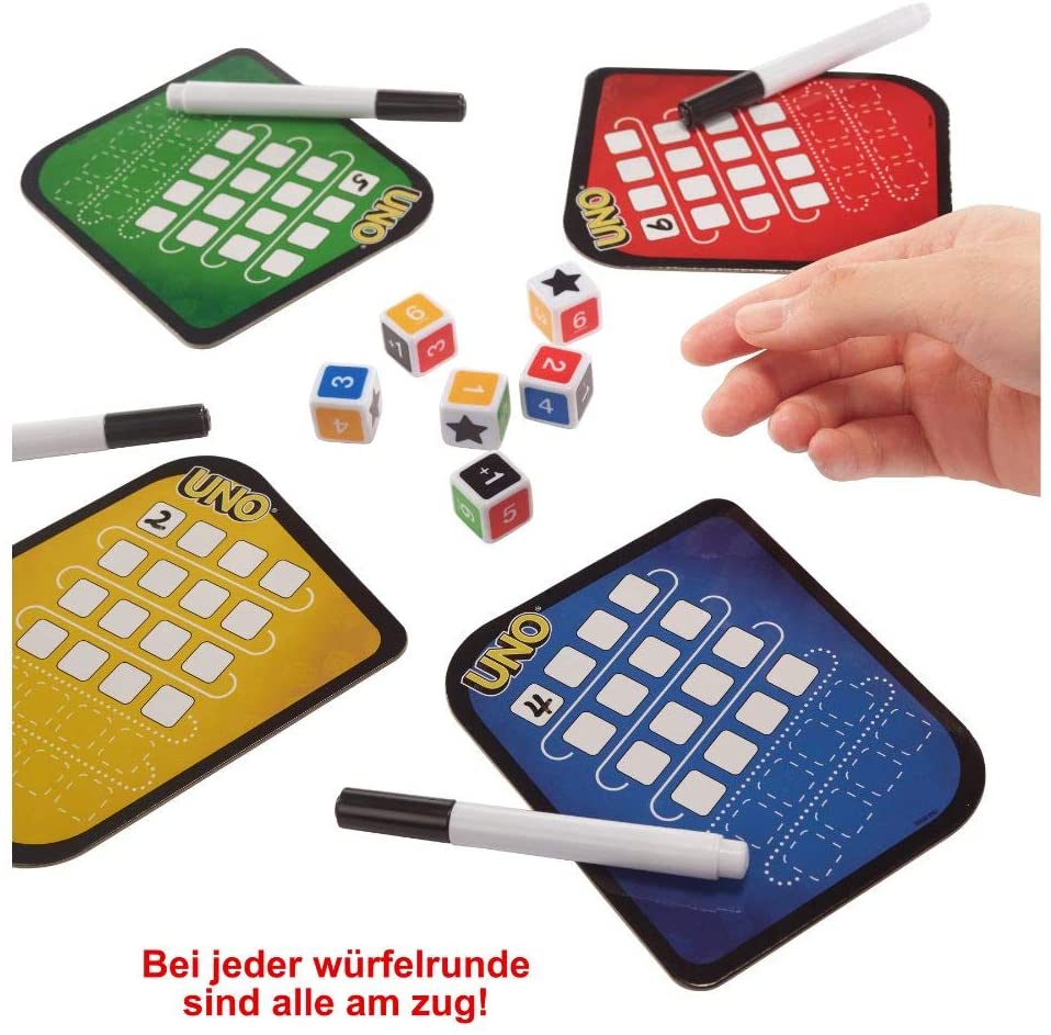 Mattel - UNO - Würfelspiel Gesellschaftsspiel Spiel