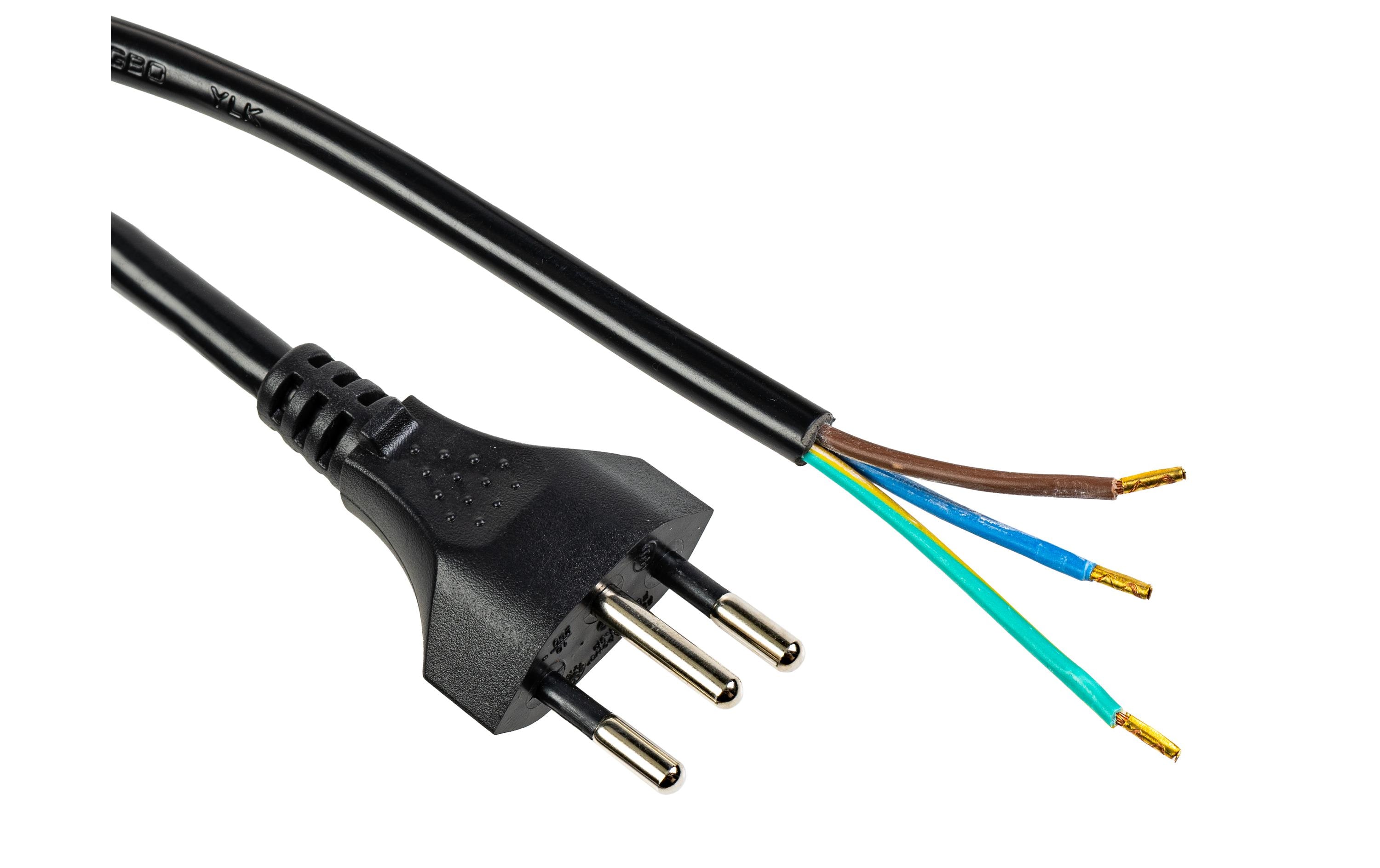 Anschlusskabel OE-T12 5.0 SchwarzVerlängerungskabel H05 VV-F 3G1.00