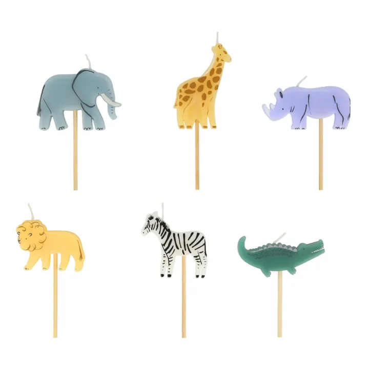 Meri Meri Bougies Safari - Set de 6