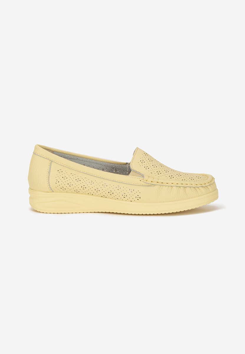 Mocassins femme jaunes Valelia