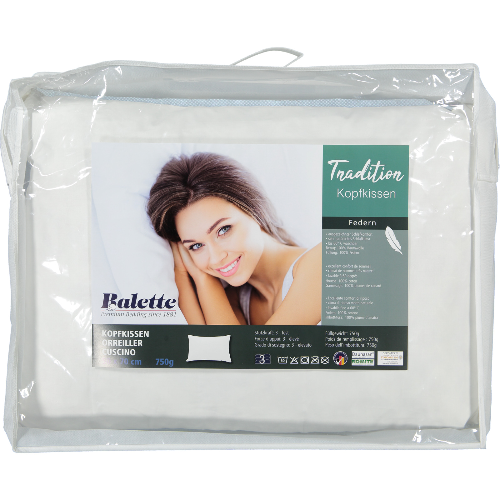 Pfulmen Kissen F, 65x100 Pfulmen, weiss