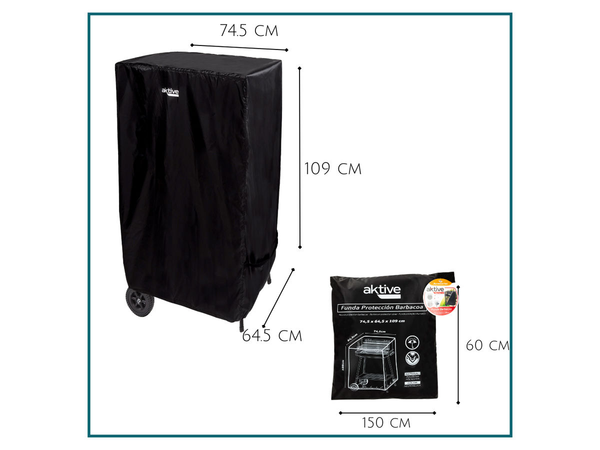 HIXA 74,5 x 64,5 cm barbecue hoes - Black