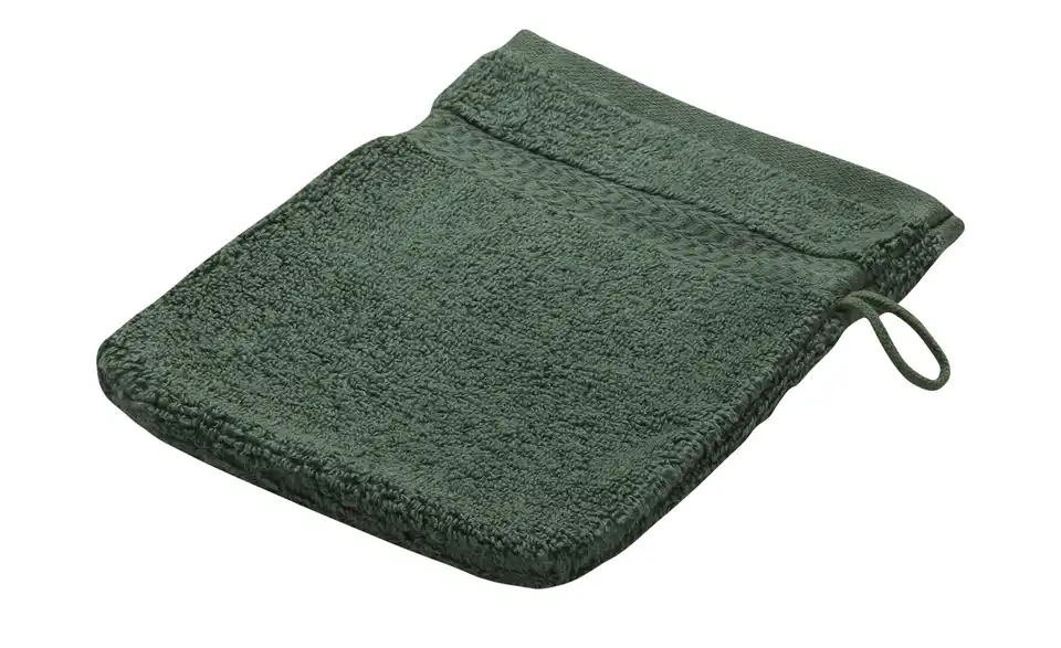 Waschhandschuh Kuschel Wuschel Tannengrün 16x21 cm