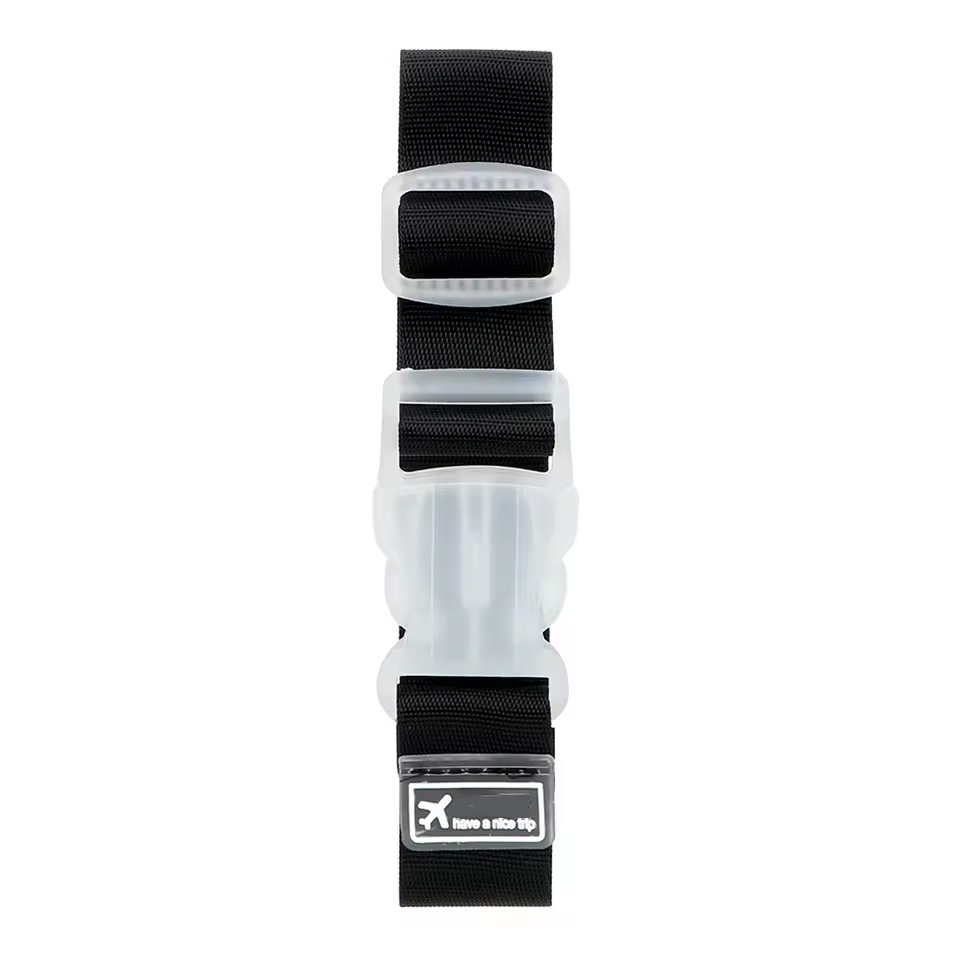 (25x330mm) Luggage Strap Verstellbarer Gepäck Befestigungsgurt mit Steckschnalle - Schwarz