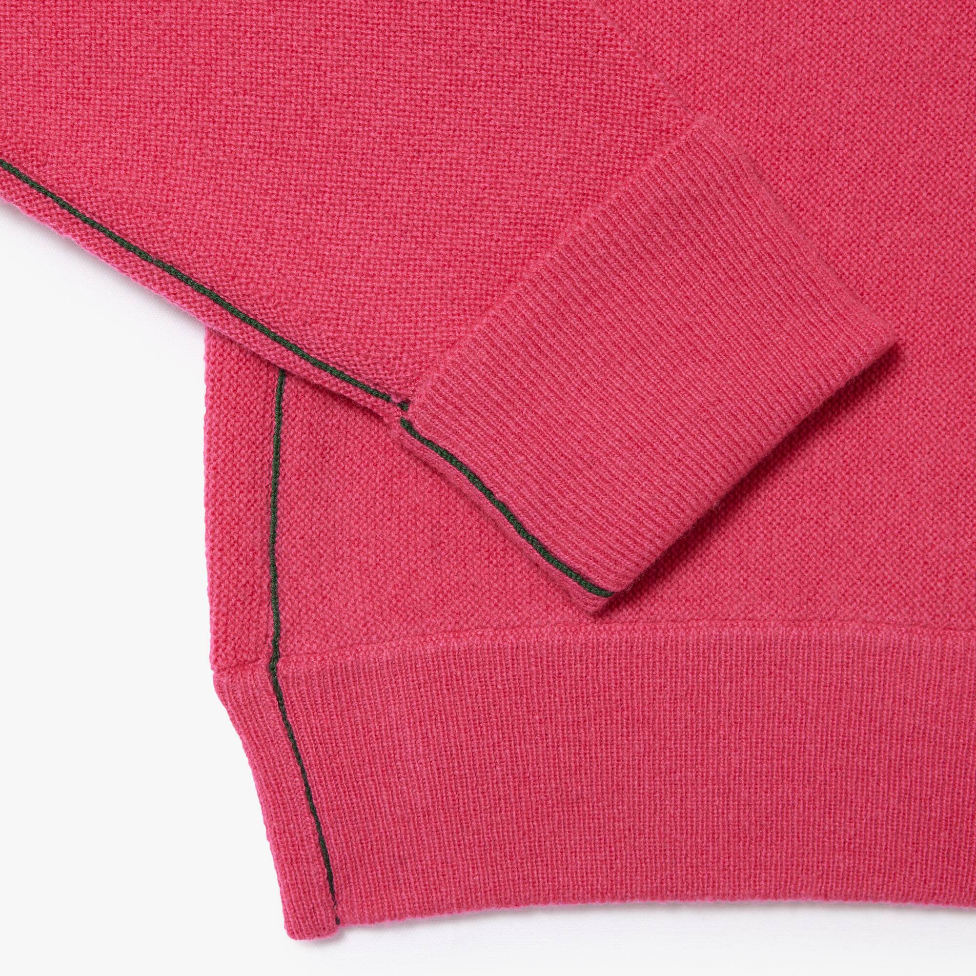 Pull Lacoste femme col montant en laine Pullovers - Rose - Lacoste - Femme