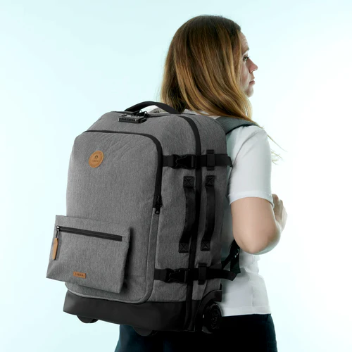 Valise souple 2 roues small Getaria gris
