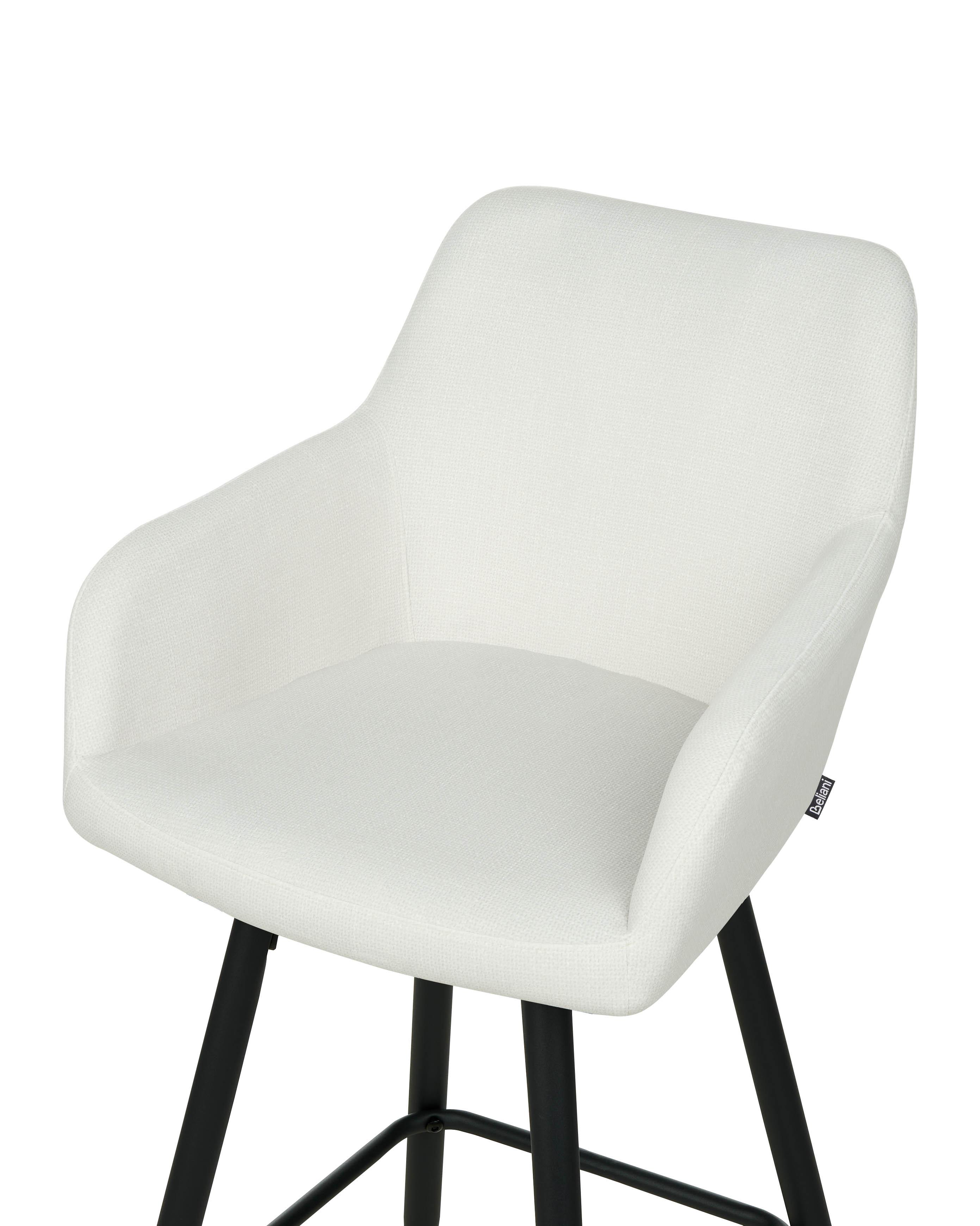 Set van 2 barstoelen CASMALIA Fluweel Gebroken wit