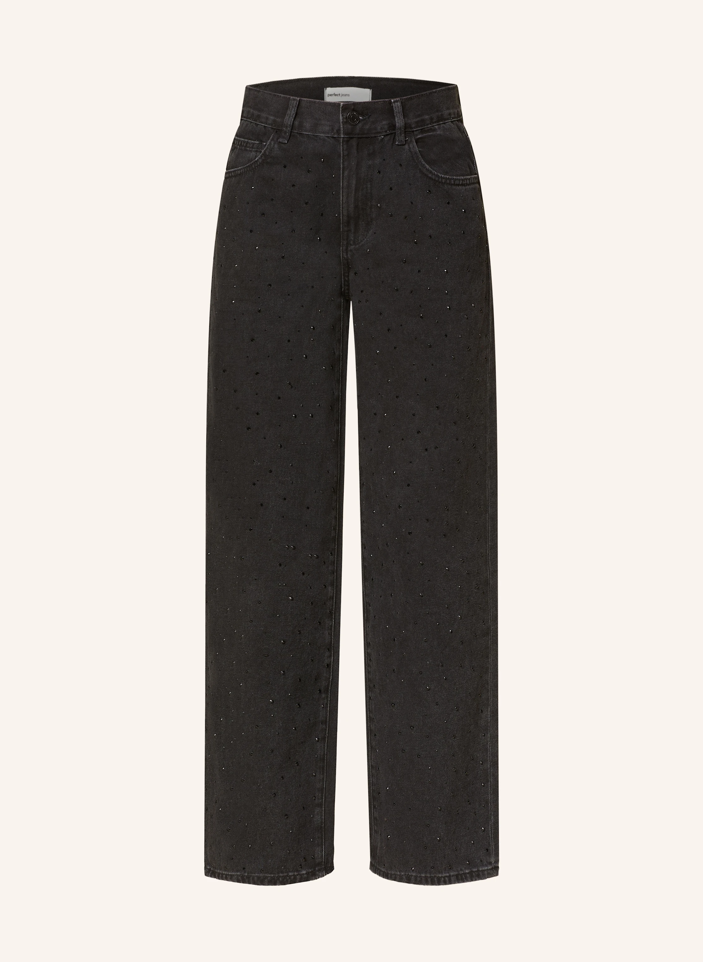 gina tricot Jeans mit Schmucksteinen