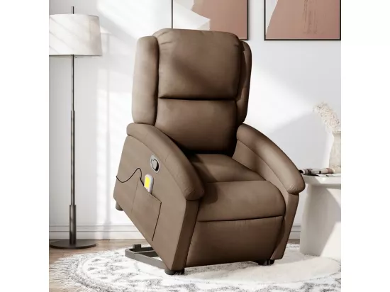 Fauteuil massant inclinable Marron Tissu