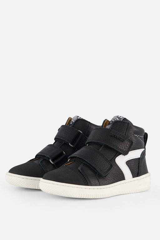 Develab Cut Velcro Sneakers zwart Leer