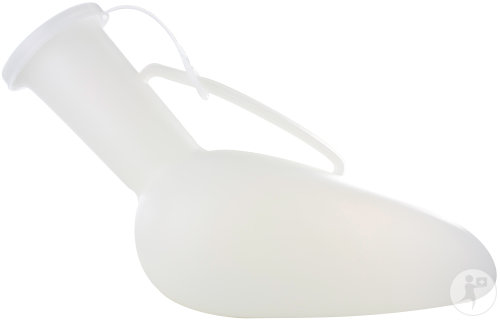 Urinal Homme Opaque Stérilisable Gradué Avec Couvercle 1 Pièce