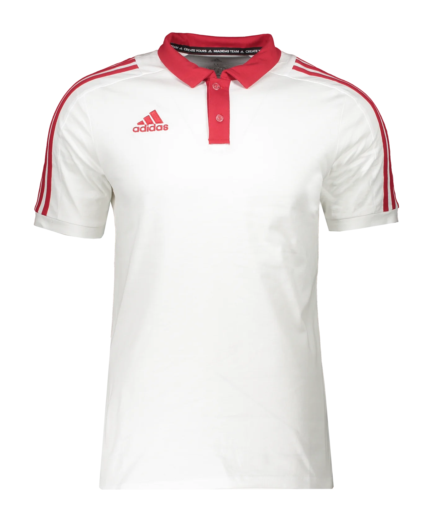 adidas MT 18 Custom Poloshirt Weiss Rot