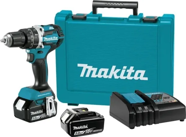 Makita DHP484RTE, Pistolgreb boremaskine, Nøglefri, Sort, Blå, 1,3 cm, 2000 rpm, 3,8 cm