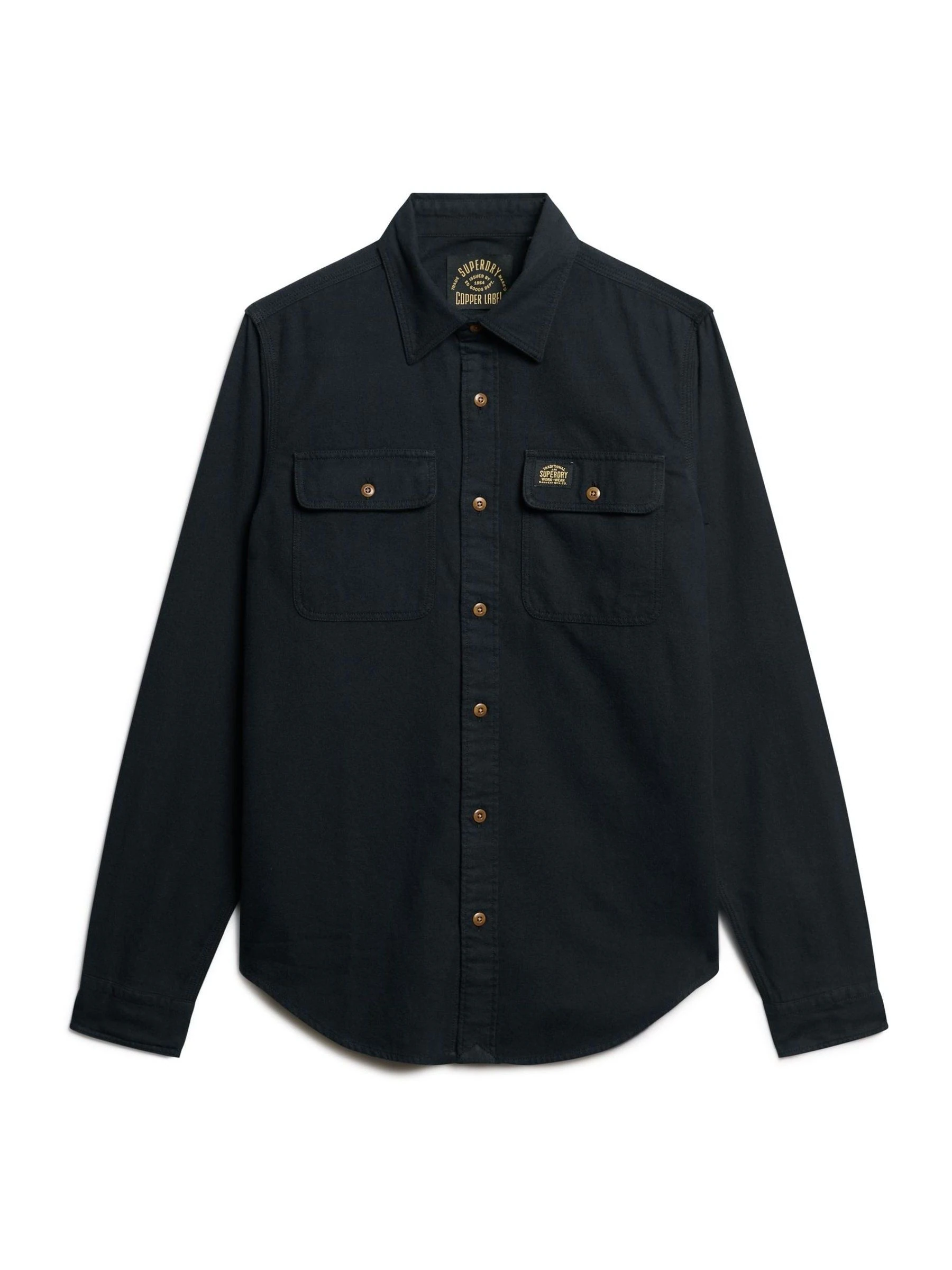 Zwart - Superdry Trailsman overhemd met relaxte pasvorm